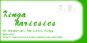 kinga maricsics business card